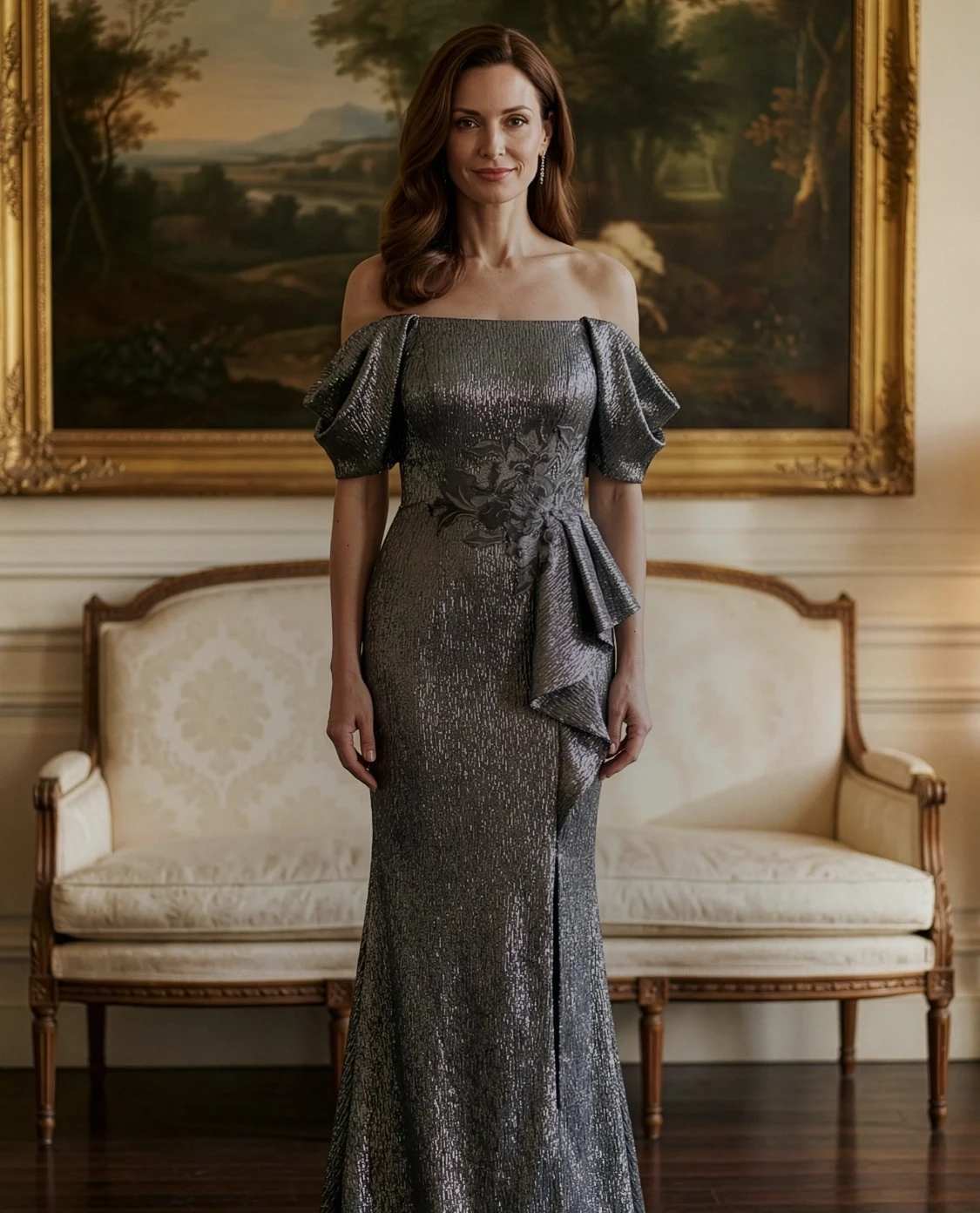 Models wearing a mother dresses. Mobile image