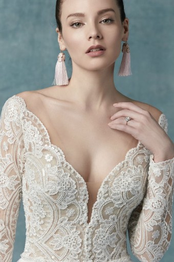 Maggie Sottero Style #Mallory Dawn 9MS114 #2 Ivory Over nude thumbnail