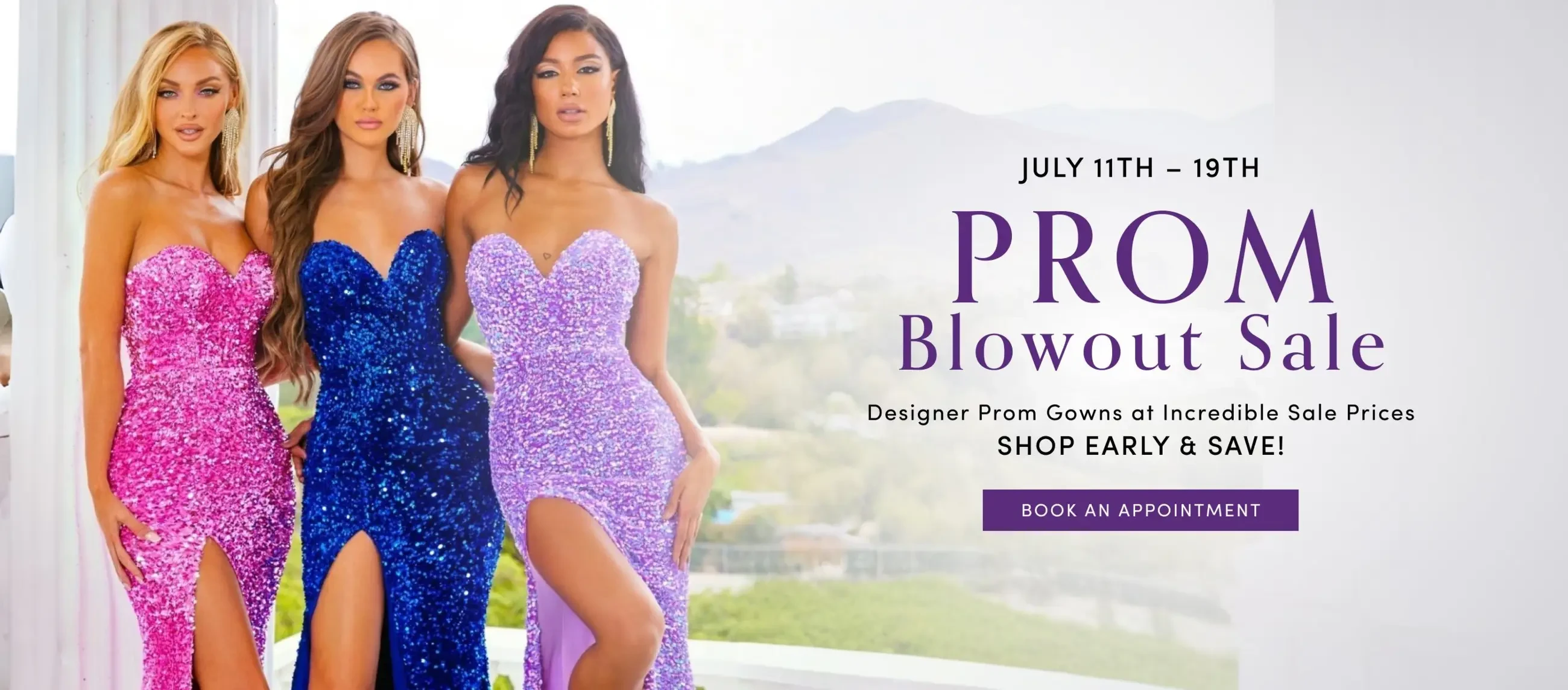 Prom Blowout Sale Desktop Banner